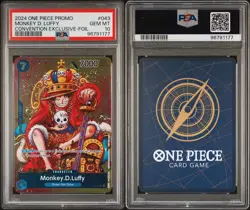2024 One Piece Promo Monkey D. Luffy Convention Exclusive Foil PSA 10 - Image 3