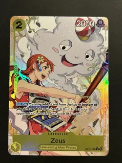 Zeus (Alternate Art) OP11-106 A Fist of Divine Speed Foil One Piece TCG NM - Image 1