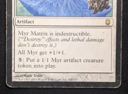 MTG Myr Matrix- DAMAGED -Darksteel Magic the Gathering Card # 132 - Image 4