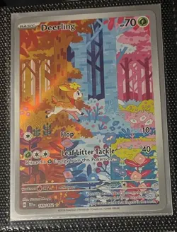 Pokemon TCG Deerling TEF 165/162 IR Temporal Forces Illustration Rare Card NM - Image 1