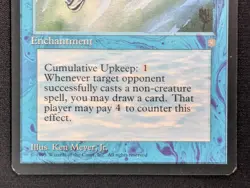 MTG Mystic Remora- DAMAGED -Ice Age Magic the Gathering Card # 87 - Image 4