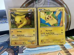 Pikachu 50/149 Pokemon Common Boundaries Crossed + 78/123 HeartGold Card Lot - Image 1