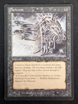 MTG Darkness- DAMAGED -Legends Magic the Gathering Card # 94 - Image 1