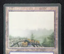 MTG Brushland- DAMAGED -Ice Age Magic the Gathering Card # 352 - Image 3