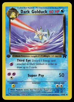 Pokemon Card - Dark Golduck Team Rocket 37/82 Uncommon 1st Edition - Image 1