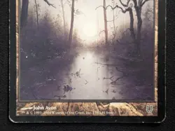 MTG Swamp- DAMAGED -Unhinged Magic the Gathering Card # 138 - Image 4