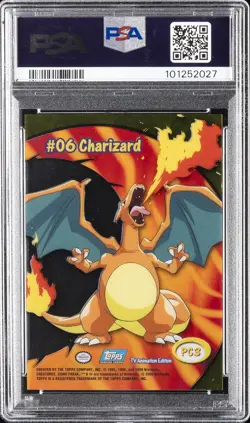 2000 TOPPS POKEMON TV ANIMATION CLEAR CARDS #PC3 CHARIZARD PSA 10 - Image 2