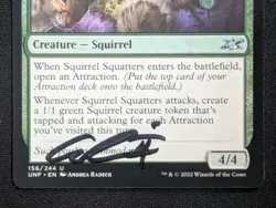 MTG Squirrel Squatters- Signed Artist Proof -Unfinity Magic Card # 156 - Image 4