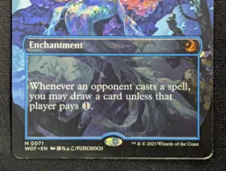 MTG Rhystic Study (Anime Borderless) - DAMAGED -Enchanting Tales Magic Card # 71 - Image 4