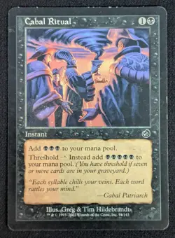 MTG Cabal Ritual- DAMAGED -Torment Magic the Gathering Card # 51 - Image 1