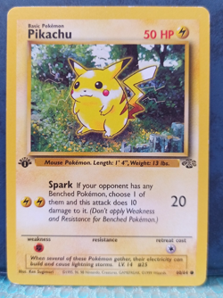 1st Edition Pikachu 60/64 Jungle Common Pokemon Card LP/NM - Image 1