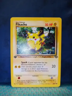 1st Edition Pikachu 60/64 Jungle Common Pokemon Card LP/NM - Image 3