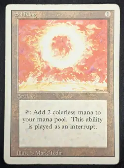 MTG Sol Ring- DAMAGED - 3rd Edition Magic the Gathering Card # 274 - Image 1