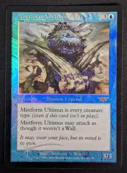 MTG FOIL Mistform Ultimus- DAMAGED -Legions Magic the Gathering Card # 47 - Image 1