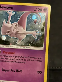 Mewtwo SM77 Black Star Promo 2017 Cosmos Holo *DOUBLE SWIRL* Pokemon Card TCG - Image 4