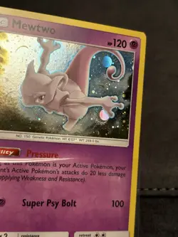 Mewtwo SM77 Black Star Promo 2017 Cosmos Holo *DOUBLE SWIRL* Pokemon Card TCG - Image 5