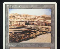 MTG Strip Mine- DAMAGED -4th Edition Magic the Gathering Card # 363 - Image 3