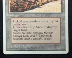 MTG Strip Mine- DAMAGED -4th Edition Magic the Gathering Card # 363 - Image 4
