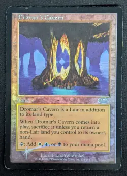 MTG FOIL Dromar's Cavern- DAMAGED -Planeshift Magic the Gathering Card # 138 - Image 1