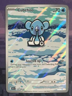Cubchoo 109/086 Pokemon Black Bolt Illustration Rare Card Near Mint (NM) 1 - Image 1
