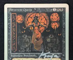 MTG Sorceress Queen- Signed Kaja Foglio -3rd Edition Magic Card # 131 - Image 3