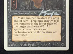 MTG Sorceress Queen- Signed Kaja Foglio -3rd Edition Magic Card # 131 - Image 4