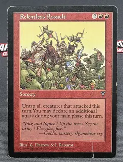 MTG Relentless Assault - DAMAGED - Visions Magic the Gathering Card - Image 1