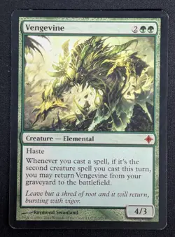MTG Vengevine- INKED -Rise of the Eldrazi Magic the Gathering Card # 212 - Image 1