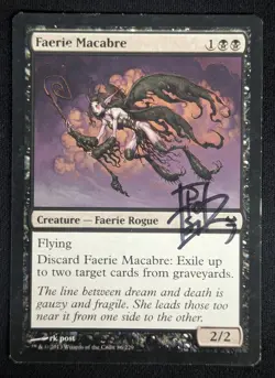 MTG Faerie Macabre- Signed -Modern Masters Magic the Gathering Card # 86 - Image 1