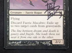 MTG Faerie Macabre- Signed -Modern Masters Magic the Gathering Card # 86 - Image 4