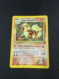 Blaine's Arcanine 1/132 Gym Challenge Holo Rare Pokemon TCG Card - Image 1