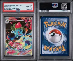 Pokemon TCG Mega Evolution Ivysaur Card 134/132 PSA 10 GEM MT - Image 3