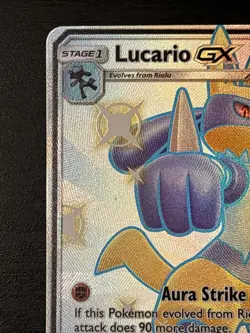Lucario GX Hidden Fates Shiny Vault Holo Rare Card SV64/SV94 Full Art Shiny Nm - Image 2