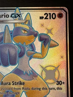 Lucario GX Hidden Fates Shiny Vault Holo Rare Card SV64/SV94 Full Art Shiny Nm - Image 3