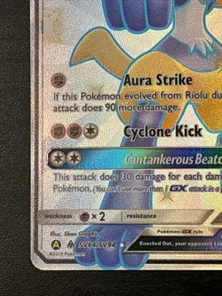 Lucario GX Hidden Fates Shiny Vault Holo Rare Card SV64/SV94 Full Art Shiny Nm - Image 5