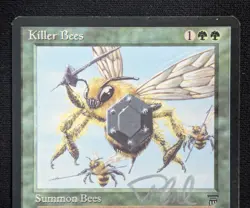 MTG Killer Bees- Signed Phil Foglio -Legends Magic the Gathering Card # 192 - Image 3