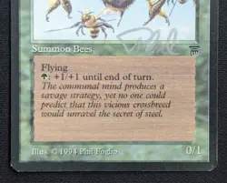 MTG Killer Bees- Signed Phil Foglio -Legends Magic the Gathering Card # 192 - Image 4
