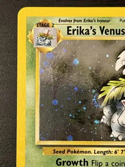 Erika's Venusaur Gym Challenge Pokemon TCG Holo Rare Card 4/132 Wotc Holo Nm - Image 2