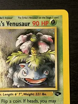 Erika's Venusaur Gym Challenge Pokemon TCG Holo Rare Card 4/132 Wotc Holo Nm - Image 3