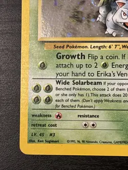 Erika's Venusaur Gym Challenge Pokemon TCG Holo Rare Card 4/132 Wotc Holo Nm - Image 5