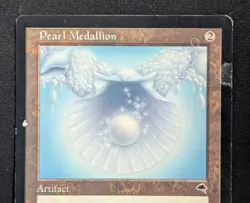 MTG Pearl Medallion- DAMAGED -Tempest Magic the Gathering Card # 300 - Image 3