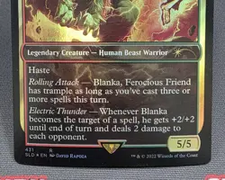 MTG FOIL Blanka, Ferocious Friend - DAMAGED - Secret Lair Magic Card # 431 - Image 4