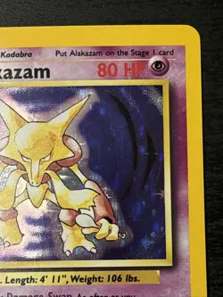 Alakazam Base Set 1/102 Holo 1999-2000 Wizards Base Set Holo Pokemon Card Lp+ - Image 3