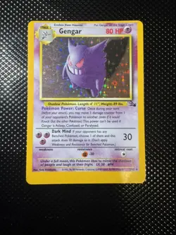 Pokemon TCG Gengar Fossil Holo Card 5/62 Unlimited Rare Miscut Error! - Image 1