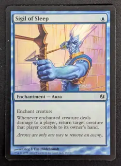 MTG Sigil of Sleep- DAMAGED -DD: Venser vs. Koth Magic the Gathering Card # 25 - Image 1