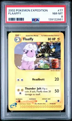 Flaaffy 77/165 PSA 8 NM-MT Non-Holo Expedition Base Set Pokemon Card 🔥🔥 - Image 1
