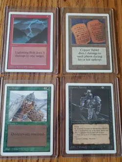 MAGIC THE GATHERING Lot of Four (4) UNLIMITED Cards Very Nice Condition - Image 1