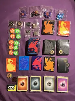 Pokemon TCG Lot Of Sleeves, Dice, Damage Coins, Deck Dividers, Energy Cards - Image 1