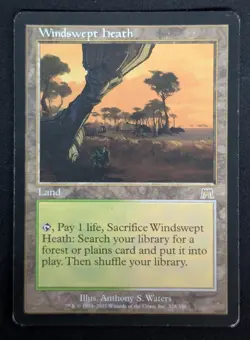 MTG Windswept Heath- DAMAGED -Onslaught Magic the Gathering Card # 328 - Image 1