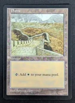 MTG Plains (Clear) (China)- DAMAGED -APAC Promo Magic the Gathering Card # 14 - Image 1